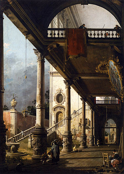 Perspective View with Portico Canaletto